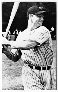 Lou Gehrig Baseball Player View Postcard Backing 