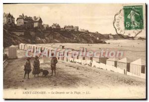 Postcard Old Saint Lunaire Descent On The Beach