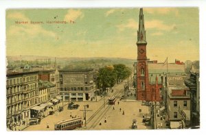 PA - Harrisburg. Market Square ca 1910