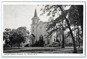 1961 Presbyterian Church Chapel Exterior Field St. Pauls North Carolina Postcard