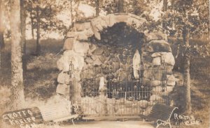 Real Photo Postcard Grotto at Kneipp Sanitarium in Rome City, Indiana~127650