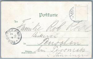 GRUSS AUS AACHEN GERMANY UNDIVIDED 1896 ANTIQUE POSTCARD