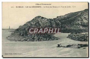Old Postcard Emerald Coast Saint Malo Island Cezembre Havre des Moines and Ga...