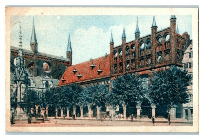 Lubeck Rathaus, German Town Halls, Echte Wagner Trade Card *VT31W