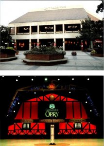 2~4X6 Postcards Nashville, TN Tennessee  GRAND OLE OPRY HOUSE & INTERIOR STAGE