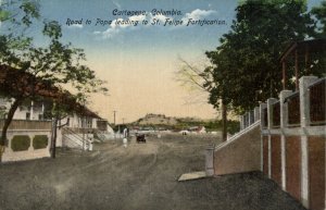 colombia, CARTAGENA, Road to Popa leading to St. Felipe Fortification (1910s)