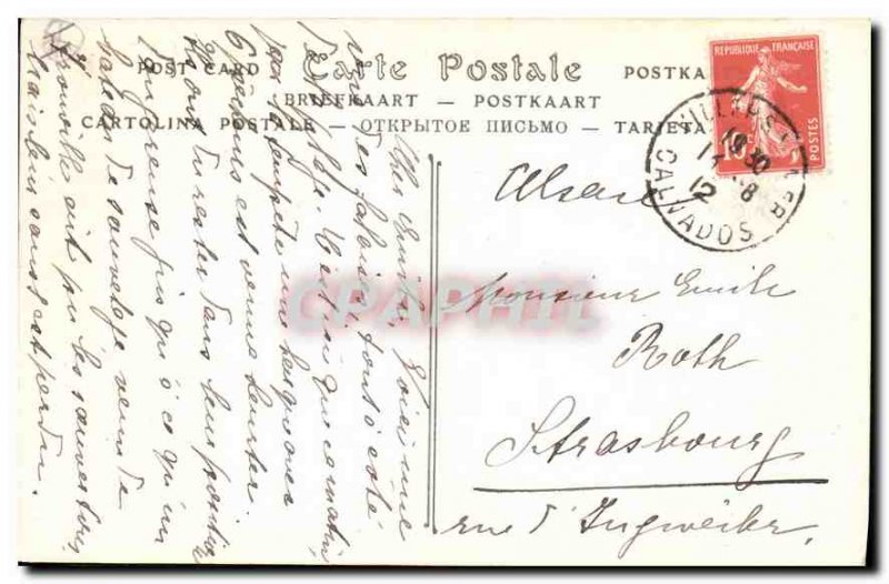 Old Postcard Villers sur Mer The Dog Leaping