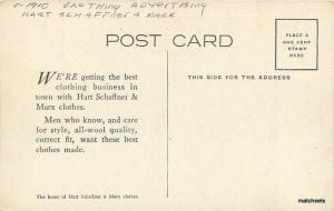 C-1910 Clothing Advertising Hart Schaffner & Mark postcard 10197