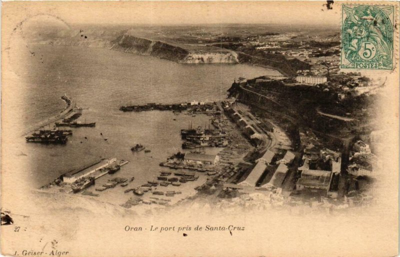 CPA AK Geiser 27 ORAN Le port pres de Santa-Cruz ALGERIA (756842)