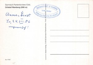 B234 Germany Garmish Partenkirchen Obb Ortsteil Wamberg postcard