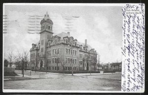 High School, Asbury Park, New Jersey, Very Early Postcard, Used in 1906