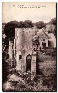 Old Postcard Gisors The tower of the governor and the guard