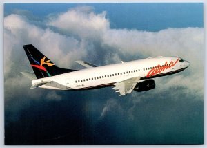 Airplane Postcard Aloha Airlines Boeing 737-3YO QC N304AL In Flight DV5