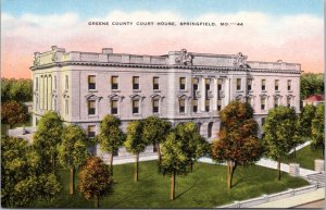 Postcard MO Springfield - Greene County Court House