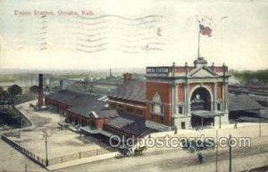 Union Station, Omaha, NE USA Train Railroad Station Depot 1911 crease right b...