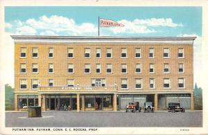 Putnam Connecticut Inn Exterior Entrance Street View Antique Postcard K16236