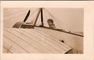 1910s Wicklow Ireland Aviation RPPC Picture Postcard Pilot Lord Carbery