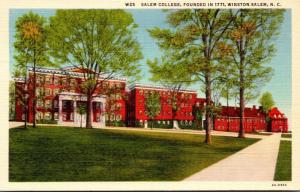 North Carolina Winston Salem View Of Salem College Curteich