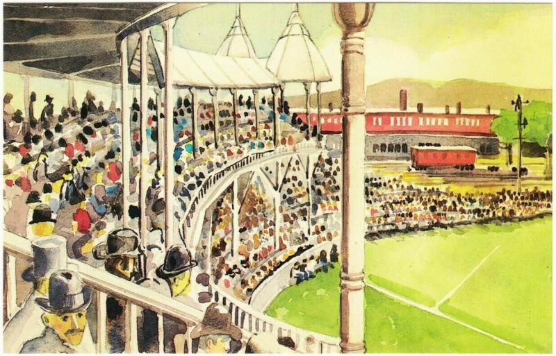 Boston South End Grounds Baseball Stadium Postcard by Gordon Tindall