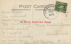 ND, Lakota, North Dakota, RPPC, School Building, Exterior View, 1908 PM, Photo