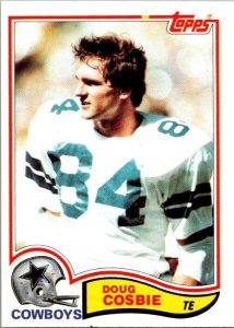 1982 Topps Football Card Doug Cosbie Dallas Cowboys sk8779