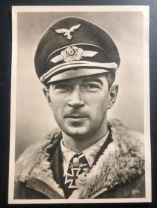 Mint RPPC Postcard Portrait Germany Luftwaffe Fighter Pilot Werner Molders C