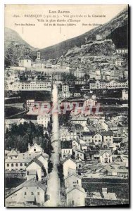 Old Postcard Briancon General view and Chaussee City the highest in Europe