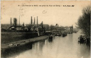 CPA Un Bras de la Seine vue prise du Pont de CLICHY (581352)