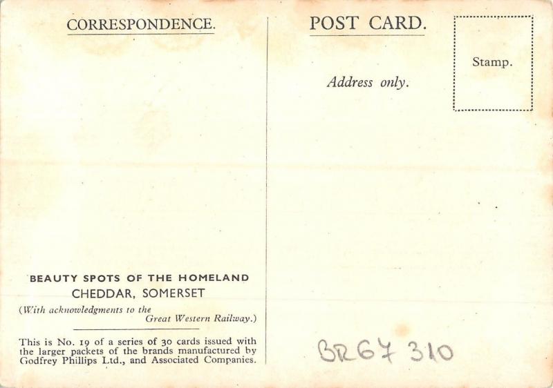 BR67310 cheddar somerset  uk 14x9cm