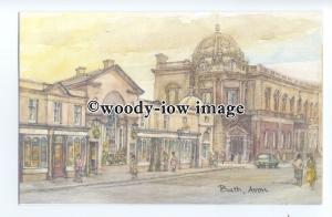 DS0343 - Somerset - Pulteney Bridge Shops, Bath, Artist - David Skipp - postcard