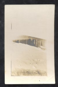 RPPC CLIFTON KANSAS WINTER SNOW RESIDENCE VINTAGE REAL PHOTO POSTCARD 1912