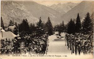 CPA LUCHON L'Hiver - Le Parc du Casino et le Port de Venasque (582891)