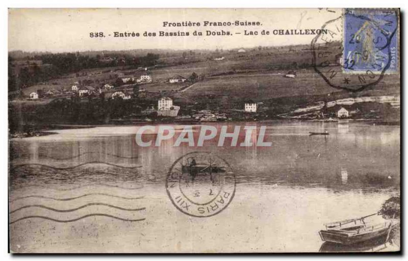 Entree Basins of Doubs - Lake Chaillexon - Old Postcard