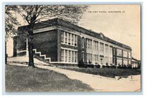 1957 The High School Building Duncannon Pennsylvania PA Posted Vintage Postcard