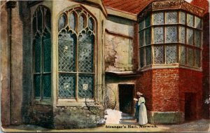 Postcard UK Norfolk Norwich Stranger's Hall Museum of Domestic History 1908 K19