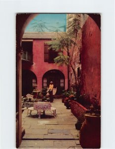 Postcard Spanish Courtyard, Royal Street, New Orleans, Louisiana