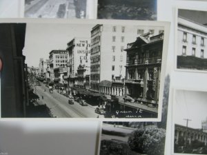 New Zealand Set of 12 RPPC 1930's Cars Trolleys Auckland Scenes Streets Tauranga