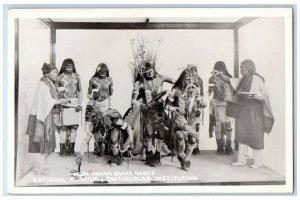 c1950's Hopi Indians Snake Dance Smithsonian Institution RPPC Photo Postcard
