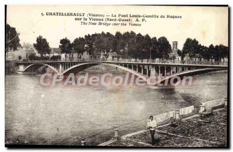 Old Postcard Chatellerault Point Louis Camille