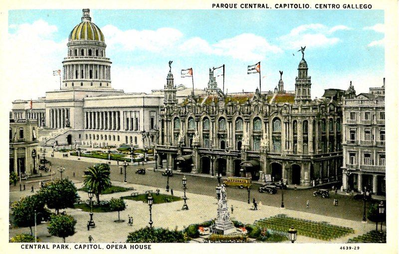 Cuba - Havana. Capitol, Central Park, Opera House