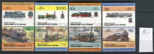 265430 GRENADINES St.VINCENT MNH stamps set TRAIN locomotives