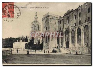 Postcard Old Avignon (Vaucluse) Notre Dame and the Palace