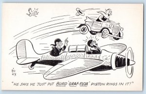 Faribault MN Postcard Burd Graf Flox Pauls Reboring Service & Parts Advertising