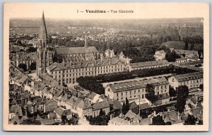 Vtg Loir-et-Cher France Vendome General View City 1910s Old Postcard