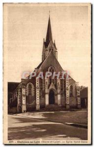 Old Postcard Chalonnes sur Loire and m Church our lady