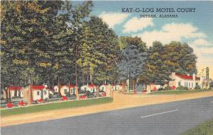 Alabama Al Postcard Linen DOTHAN Kat-O-Log Motel Court Roadside
