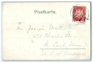 1899 Rhine Steam Shipping Cologne Stolzenfels Castle Koblenz Germany Postcard