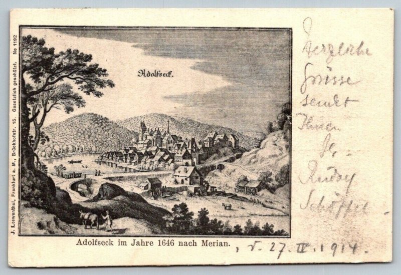 1914  Adolfseck in 1646  Germany   Postcard