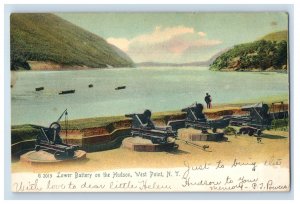 1900-10 Lower Battery On Hudson West Point N.Y. Vintage Postcard F28E
