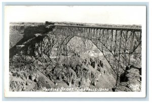 c1950's Perrine Bridge Twin Falls Idaho ID RPPC Photo Unposted Vintage Postcard 